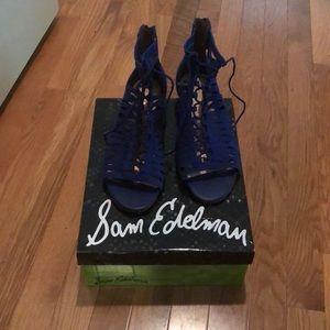 Sam Edelman Royal Blue Suede Sandals
